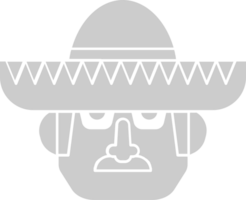 sombrero med mustasch vektor