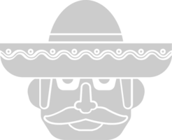 sombrero med mustasch vektor