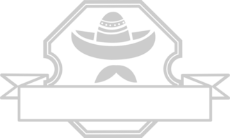 Sombrero Abzeichen und Banner vektor