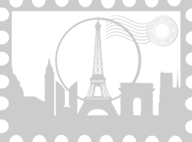 Paris Porto Briefmarke vektor