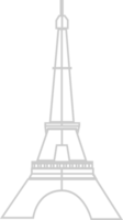 Paris Eiffel Turm einfach Symbol Gliederung vektor
