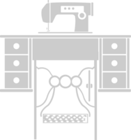 Nähmaschine mit Tisch vektor