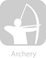 olympiska piktogram bågskytte vektor