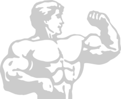 muskel män halv kropp vektor