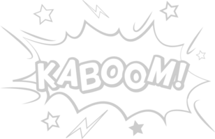 Comic Rede Kaboom vektor