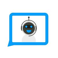 Chatbot Symbol Konzept, Plaudern bot oder Chatterbot. Roboter virtuell Hilfe von Webseite oder Handy, Mobiltelefon Anwendungen vektor