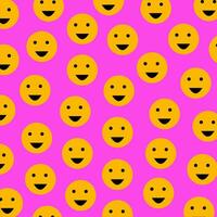 glücklich lächelt Gesichter Muster vektor