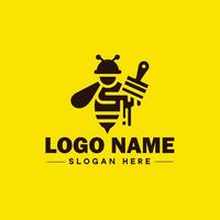 Biene Logo Insekt Honig Biene modern minimalistisch Geschäft Logo Symbol editierbar Vektor