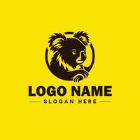 koala logotyp ikon koala djur- modern minimalistisk företag logotyp redigerbar vektor