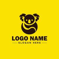 Koala Logo Symbol Koala Tier modern minimalistisch Geschäft Logo editierbar Vektor