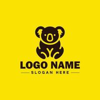 koala logotyp ikon koala djur- modern minimalistisk företag logotyp redigerbar vektor