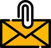 Datei anhängen E-Mail kreatives Icon-Design vektor