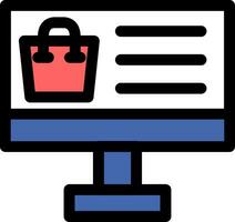 Online-Shopping kreatives Icon-Design vektor