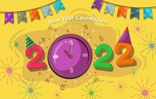 Countdown-Hintergrund für das neue Jahr vektor