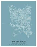 gata Karta av sväng khru distrikt Bangkok, Thailand vektor