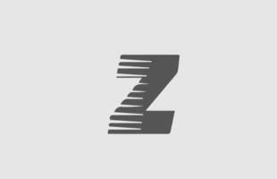 z grå alfabetet brev logotyp ikon. linjedesign för företag och företag vektor