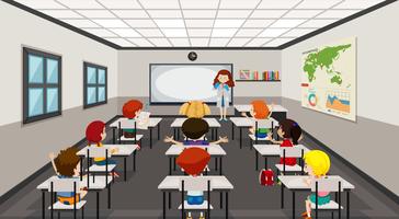 Studenten im modernen Klassenzimmer