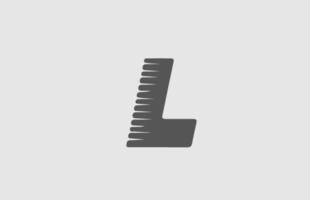 l graues Alphabet Buchstaben-Logo-Symbol. Liniendesign für Business und Unternehmen vektor