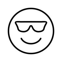 Kühle Emoji-Vektor-Ikone vektor