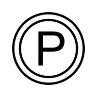 Vektor-Parkplatz-Symbol vektor