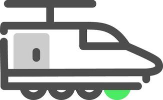 Elektrischer Zug kreatives Icon-Design vektor