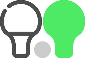 Tischtennis kreatives Icon-Design vektor