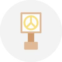 Peace-Zeichen kreatives Icon-Design vektor