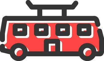 Straßenbahn kreativ Symbol Design vektor