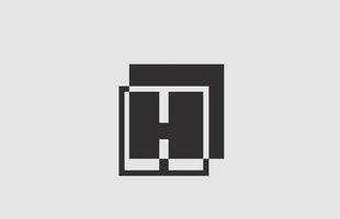 geometrisches schwarz-weißes h-Alphabet-Brief-Logo-Symbol für Unternehmen. einfaches Design für Unternehmen vektor