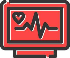 EKG-Monitor kreatives Icon-Design vektor