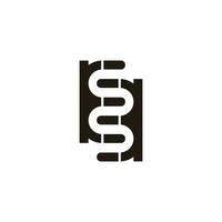 brev ss orm form kurvor linjär logotyp vektor