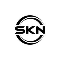 skn Brief Logo Design, Inspiration zum ein einzigartig Identität. modern Eleganz und kreativ Design. Wasserzeichen Ihre Erfolg mit das auffällig diese Logo. vektor