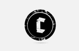 vintage c alfabetet brev logotyp ikon mall i svart och vitt. kreativ design för företag och företag vektor