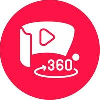 360 grad video kreativ ikon design vektor