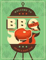 Retro BBQ-Plakat vektor