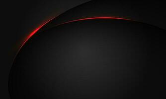 abstrakt rot Linie Licht Kurve schwarz Schatten auf dunkel grau geometrisch mit leer Raum Design modern Luxus Hintergrund Vektor