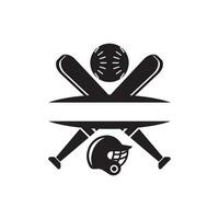 Baseball Schläger Logo Symbol Design Vektor Illustration Design Vorlage