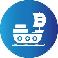 Piratenschiff kreatives Icon-Design vektor