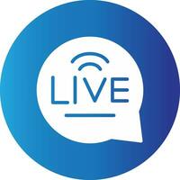 Live-Chat kreatives Icon-Design vektor