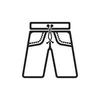 Vektor kurze Hose Symbol Logo Vektor Design Vorlage