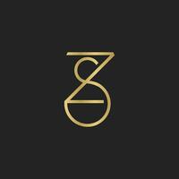 alfabet initialer logotyp sz, zs, z och s vektor