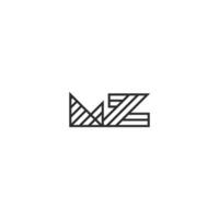 mz, zm, abstrakt Initiale Monogramm Brief Alphabet Logo Design vektor