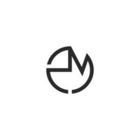 mz, zm, abstrakt första monogram brev alfabet logotyp design vektor