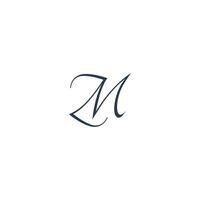 alfabet initialer logotyp zm, mz, z och m vektor