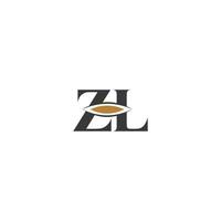 alfabet initialer logotyp zl, lz, z och l vektor