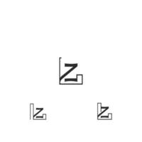 Alphabet Initialen Logo zl, lz, z und l vektor