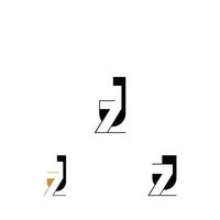 alphabet buchstaben initialen monogramm logo zj, jz, z und j vektor