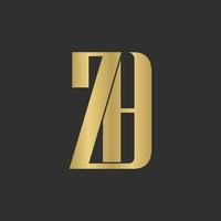 Alphabet Initialen Logo Hz, zh, h und z vektor