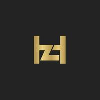 alfabet initialer logotyp hz, Z H, h och z vektor