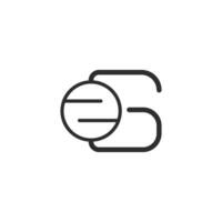 gz, zg, g och z abstrakt första monogram brev alfabet logotyp design vektor